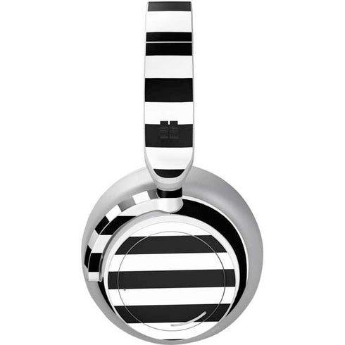 White and Black Stripes Surface Headphones Skin